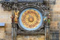 Prague Calendar dial close-up. The main attraction of the capital of the Czech Republic. Background