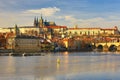 Prague Castel, Moldau, Lesser Town, Prague, Czech Republic