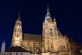 Prague Castle and Cathedral by night, Czech Royalty Free Stock Photo