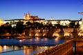 Prague castle-Charles bridge Royalty Free Stock Photo