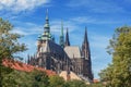 Prague Castle Complex Skyline. Royalty Free Stock Photo