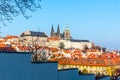 Prague Castle, Czech: Prazsky hrad, with St Vitus Cathedral, Hradcany, Prague, Czech Republic. Royalty Free Stock Photo