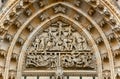 Prague Castle - detail of Gothic architecture of st. Vitus cathedral. Czech Republic Royalty Free Stock Photo