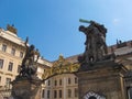 Prague Castle entrance, is a castle complex in Prague. It is the official residence Royalty Free Stock Photo