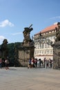 Prague Castle_gate statues Royalty Free Stock Photo