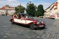 Prague Castle_historic car Royalty Free Stock Photo