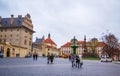 Prague Castle Hradcani Namesti square at twilight Czech Republic Royalty Free Stock Photo