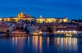Prague Castle at night Royalty Free Stock Photo