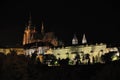 Prague castle - night view Royalty Free Stock Photo