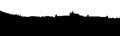 Prague castle - panorama black silhouette