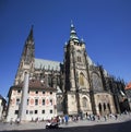 Prague castle and Saint Vitus Cathedral in Prague, Czech Republic Royalty Free Stock Photo