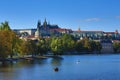 Prague Castle, Sovovy Mlyny, Charles Bridge, Moldau,Prague, Czech Republic