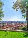 Prague Castle Stairs on sunny summer day, Prague, Czech Republic Royalty Free Stock Photo