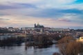 Prague Castle with sunset Royalty Free Stock Photo