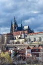 Prague Castle and the Waldstein Palace.