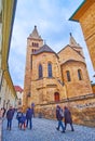 Walk down Jirska Street, Hradcany, Prague, Czech Republic Royalty Free Stock Photo