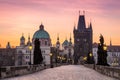 Prague, Charles Bridge (Karluv Most) in the morning, the most be