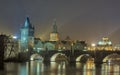 Prague Charles Bridge by Night