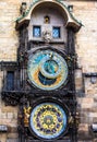 Prague chimes. The medieval clock tower Royalty Free Stock Photo