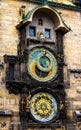 Prague chimes. The medieval clock tower Royalty Free Stock Photo