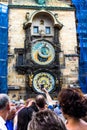 Prague chimes. The medieval clock tower Royalty Free Stock Photo