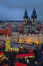 Prague christmas market Royalty Free Stock Photo