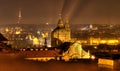 Prague churches at night