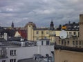 Prague city center roof panorama Royalty Free Stock Photo