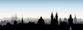 Prague city, Chezh. Skyline view. Cityscape with cathedral landmark building.