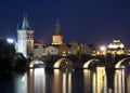 Prague city, Czech Republic at night time Royalty Free Stock Photo