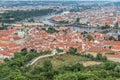 Prague city house roof view Royalty Free Stock Photo