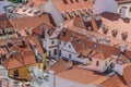 Prague city house roof view Royalty Free Stock Photo