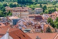 Prague city house roof view Royalty Free Stock Photo