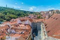 Prague city house roof view Royalty Free Stock Photo