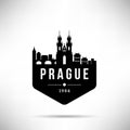 Prague City Modern Skyline Vector Template