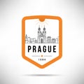 Prague City Modern Skyline Vector Template