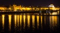 Prague city night view, Czech republic Royalty Free Stock Photo