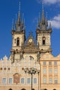 Prague city old town, Staromestska square, Church of our Lady Tyn Royalty Free Stock Photo