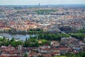 Prague city roof top view - architecture sights Royalty Free Stock Photo