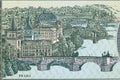 Prague city view from money Royalty Free Stock Photo