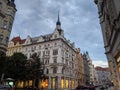 Prague cityscape buildings in Republic Czech