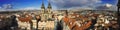 The Prague cityscape with The Church of Mother of God before Tyn