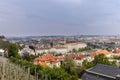 Prague cityscape panorama. Prague roof