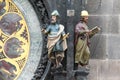 Figures of the Astronomer and the Chronicler on the Prague Astronomical Clock