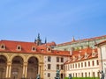 Prague- Czech- 8 April 2024: Wallenstein gardens with baroque palace in Prague Royalty Free Stock Photo