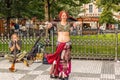 Editorial, belly dancer in Prague Royalty Free Stock Photo