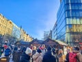 Prague- Czech- 27 December 2023: Christmas Market located in Wenceslas Square Royalty Free Stock Photo