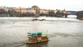 Panorama of the old part of Prague from the embankment of the Vistula River.