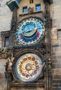 Prague Astronomical Clock with two dials at Old Town Square, Czech Republic Royalty Free Stock Photo