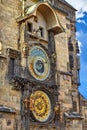 Prague, Czech Republic. Ancient astronomical clock Royalty Free Stock Photo